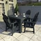 Highwood Usa Hamilton 5pc Square Outdoor Patio Furniture Dining Set AD-DNA44-FBE - alternate 2